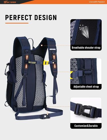 SKYSPER Hiking Backpack - 20L Small Hiking Daypack Lightweight Hiking Backpack, Breathable Day Pack, Backpacking for Women Men in Saudi Arabia