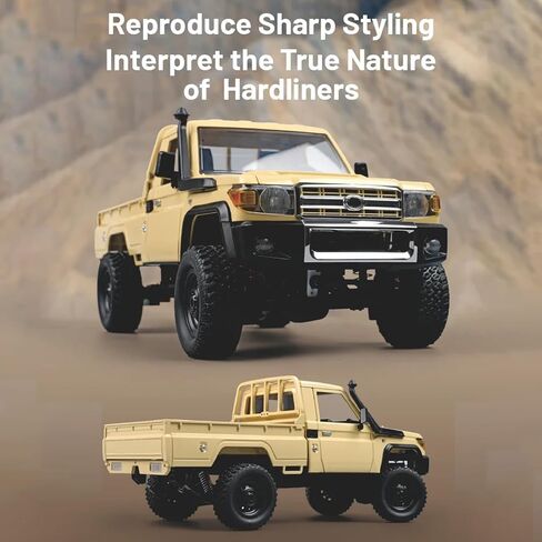 RC Truck 1/12 RC Rock Crawler, MN-82 4x4 Off Road RC Pickup Truck, 2.4GHz Proportional Throttle Steering All Terrain Remote Control Car RTR with Headlights and 2 Batteries for Adults (Red) in Saudi Arabia