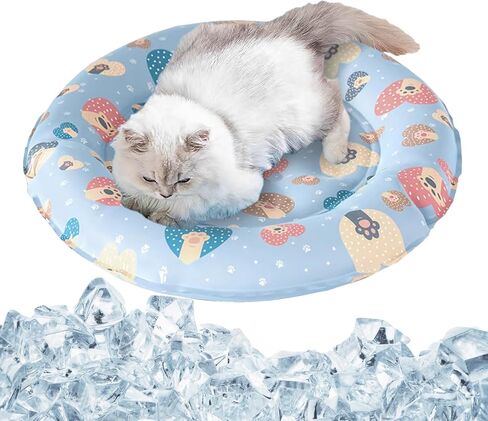 IDOLPET قطط كلب أليف بساط تبريد وسادة وسادة سرير صيفي بارد مريح ناعم للحيوانات الأليفة والكبار (قلوب، صغيرة) in Kuwait