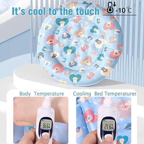 IDOLPET قطط كلب أليف بساط تبريد وسادة وسادة سرير صيفي بارد مريح ناعم للحيوانات الأليفة والكبار (قلوب، صغيرة) in Kuwait