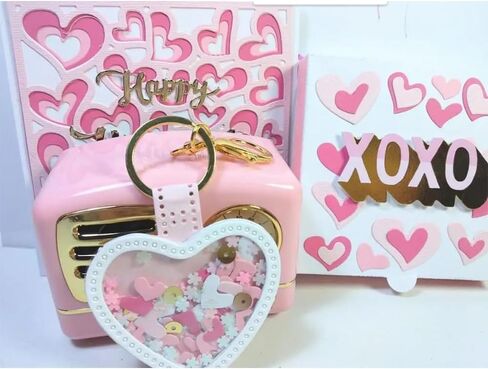 قطع معدنية على شكل سلسلة مفاتيح على شكل قلب، إطار سلسلة مفاتيح على شكل قلب قطع معدنية يموت قطع استنسل بطاقة ورقية حرفية قالب DIY قطع معدنية يموت الألبوم النقش ورقة يموت لصنع بطاقة سكرابوكينغ in Kuwait