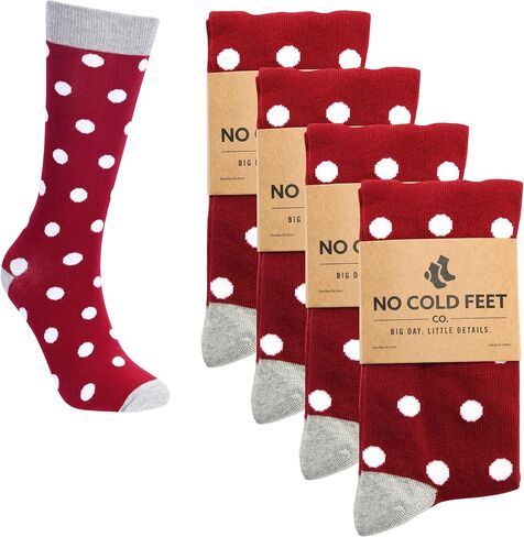Fun Burgundy Colorful Novelty Socks for Men for Dress Casual Formal Groomsmen Wedding, 4 Pack in Saudi Arabia