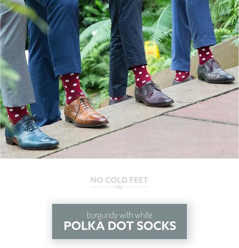 Fun Burgundy Colorful Novelty Socks for Men for Dress Casual Formal Groomsmen Wedding, 4 Pack in Saudi Arabia