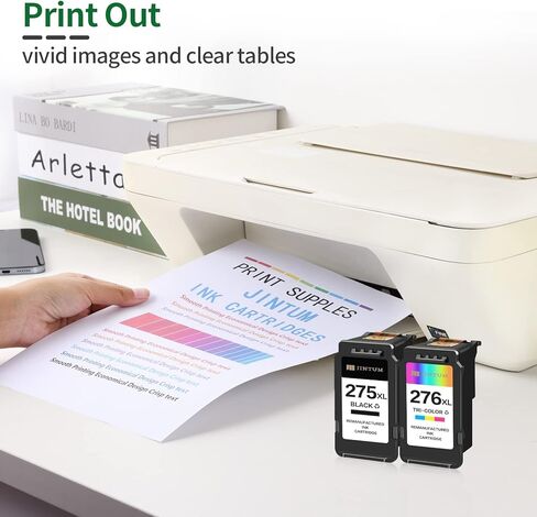 استبدال خرطوشة الحبر المعاد تصنيعها لطابعة Canon 275XL 276XL PG-275XL CL-276XL لطابعة Canon PIXMA TS3522 TR4720 TS3520 (خراطيش حبر 275 و276، عبوتان) in Kuwait