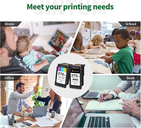 استبدال خرطوشة الحبر المعاد تصنيعها لطابعة Canon 275XL 276XL PG-275XL CL-276XL لطابعة Canon PIXMA TS3522 TR4720 TS3520 (خراطيش حبر 275 و276، عبوتان) in Kuwait