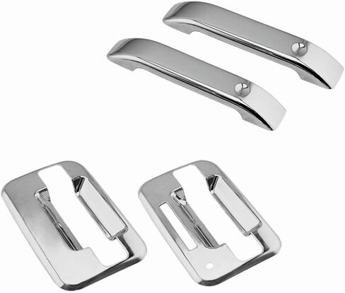 Chrome Plated Door Handle Cover Compatible with 2004-2014 Ford F-150 F150 2005-2008 Lincoln Mark LT (2 Doors with Key Pad No Passenger Keyhole) XG7701 in Kuwait