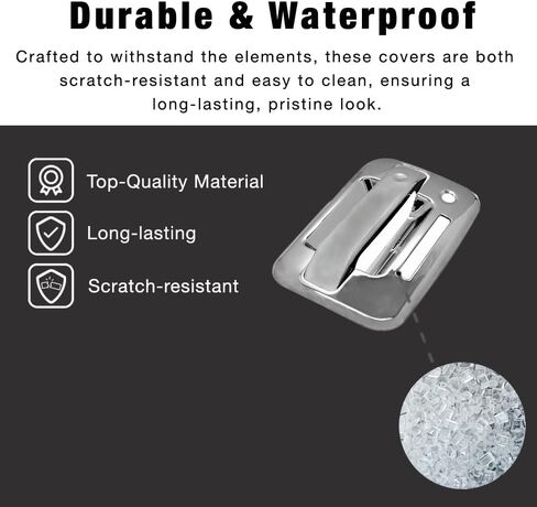 Chrome Plated Door Handle Cover Compatible with 2004-2014 Ford F-150 F150 2005-2008 Lincoln Mark LT (2 Doors with Key Pad No Passenger Keyhole) XG7701 in Kuwait