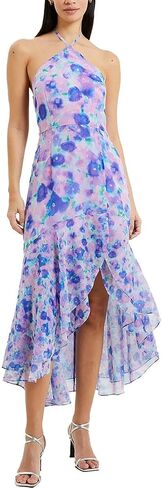 French Connection Womens Gretha Printed Hi-Low Halter Dress in Saudi Arabia