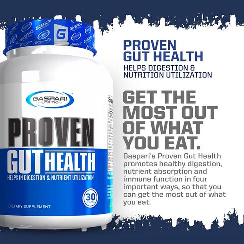 Gaspari Nutrition Proven Gut Health, Promotes Healthy Digestion, Prebiotics and Probiotics, Sports Digestion and Nutrient Utilization (30 Servings) in Saudi Arabia