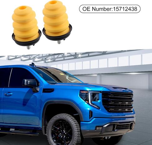 Car Rear Frame Leaf Spring Jounce Bumper Stop Axle Bumpers 15712438 for GMC Sierra 1500 HD 2001-2006 (Set of 2) in Saudi Arabia
