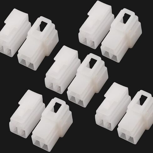 Male Female Spade Wire Connector Quick Splice Crimp Terminals Housing Box for Electrical Wiring Relay Car Audio Speaker Headlight Motorcycle (5 Sets, 6.3mm 6 Ways Male&Female Housing) in Saudi Arabia