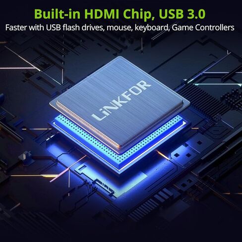 قاعدة إرساء LINKFOR 6 في 1 لسطح البخار HDMI 2.0 4K@60 هرتز، جيجابت إيثرنت، منافذ USB-A 3.0 تجربة ألعاب محسنة مع قاعدة توصيل وتشغيل منفذ USB-C للشحن السريع in Kuwait