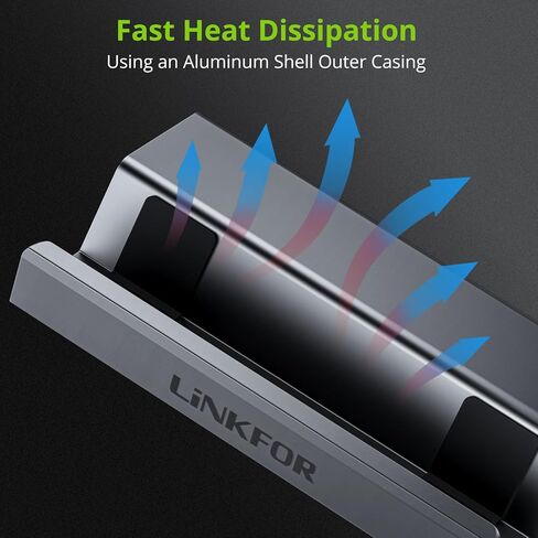 قاعدة إرساء LINKFOR 6 في 1 لسطح البخار HDMI 2.0 4K@60 هرتز، جيجابت إيثرنت، منافذ USB-A 3.0 تجربة ألعاب محسنة مع قاعدة توصيل وتشغيل منفذ USB-C للشحن السريع in Kuwait