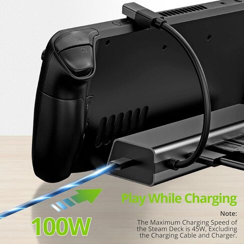 قاعدة إرساء LINKFOR 6 في 1 لسطح البخار HDMI 2.0 4K@60 هرتز، جيجابت إيثرنت، منافذ USB-A 3.0 تجربة ألعاب محسنة مع قاعدة توصيل وتشغيل منفذ USB-C للشحن السريع in Kuwait