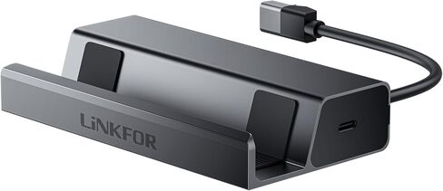 قاعدة إرساء LINKFOR 6 في 1 لسطح البخار HDMI 2.0 4K@60 هرتز، جيجابت إيثرنت، منافذ USB-A 3.0 تجربة ألعاب محسنة مع قاعدة توصيل وتشغيل منفذ USB-C للشحن السريع in Kuwait