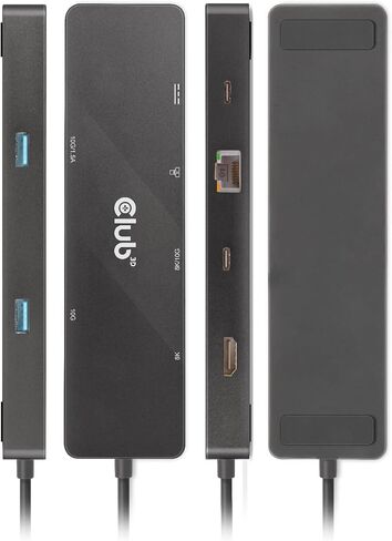 Club 3D CSV-1584 USB3.2 Gen2 Type-C، منصة محمولة 6 في 1 مزدوجة العرض مع USB Type-C فيديو 4K60 هرتز in Saudi Arabia