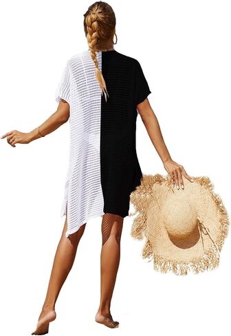 Spmor Women Summer Bathing Suit Cover Ups for Beach Pool Swimwear V Neck Crochet Dress in Saudi Arabia