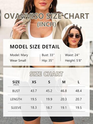 سترة شتوية نسائية من الصوف من Ovanviso بسحاب كامل وياقة قصيرة وأكمام طويلة in Kuwait