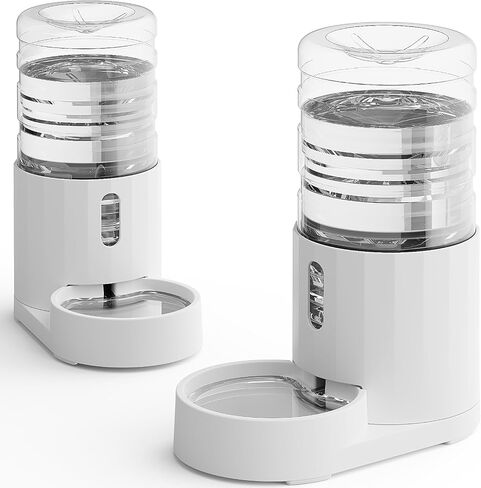 CZPET 4L Pet Water Dispenser (2 Pack) Unplugged Automatic Water Bowl Dispenser Gravity Water Dispenser for Cats Water Self Feeder Dog Fountain Dogs Bowl Bottles for Puppy Kitten in Saudi Arabia