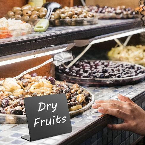 لافتات سبورة صغيرة من ONUPGO للطعام، 12 قطعة من لافتات السبورة على الطاولة، لافتات طاولة محفوظة مزدوجة الجوانب، لافتات سبورة صغيرة قابلة لإعادة الاستخدام للبوفيه - سهلة الكتابة والمسح in Kuwait