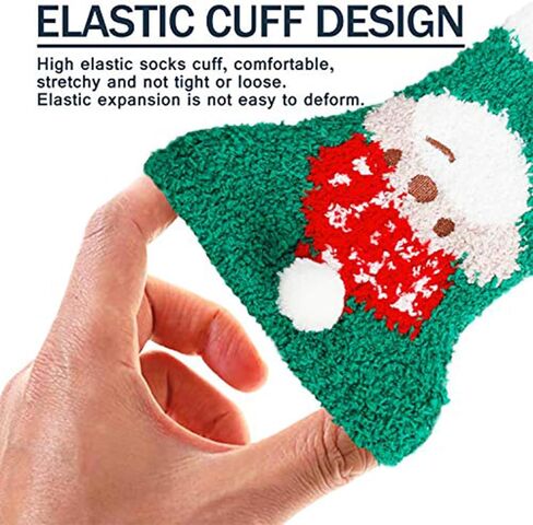 Zmart Fuzzy Animal Love Heart Pattern Socks for Women Girls Colorful Indoors Striped Fluffy Slipper Socks in Kuwait