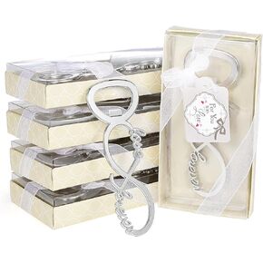 50 Packs Love Forever Bottle Opener Wedding Party Favors for Guest Souvenir Bridal Shower Return Present Birthday Party Decorations and Supplies (Gold)