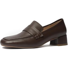 ONEENO Women's Dress Leather Heels Loafer