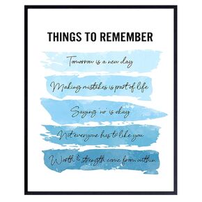 Inspiration Motivational poster 8x10 - Mens Bedroom Boys Room Office Classroom Family Wall Art - Positive Quotes Affirmations Empowerment Motivation Home Decor - Encouragement Gift for Woman Girls