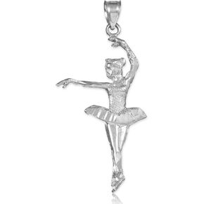 Claddagh Gold Sterling Silver Ballerina Girl Charm Tiny Dancer Pendant