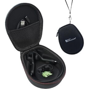 Headphones Case Compatible with Shokz OpenRun Mini, Air, OpenRun Pro, OpenRun, OpenComm, OpenMove, HIFI WALKER T10 Air Replacement Hard Shell Travel Carrying Bag with Cable Storage(Only Case) (Black)
