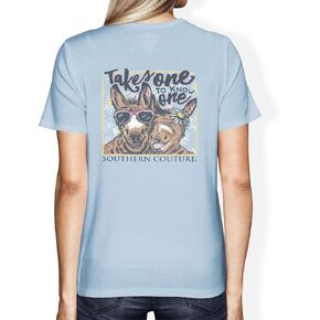 Southern Couture Takes One to Know One, Pale Blue Cotton Everyday Fashion T-Shirt