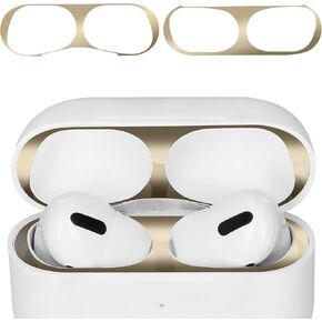 kwmobile Set of 2 Dust Guards Compatible with Apple Airpods Pro 2 - Anti-Dust Protection Stickers - Black