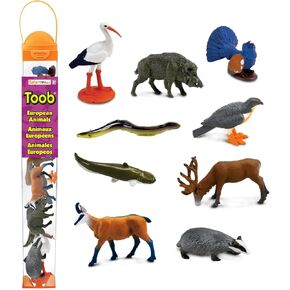 Safari Ltd. European Animals TOOB - 9 Detailed Miniature Animal Figurines - Educational Toy Set for Boys, Girls, and Kids Ages 3+