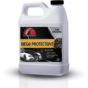 طلاء وتغطية الإطارات الفاخرة القابلة للرش من ميجا بروتكتانت، لمعان شديد ومتانة وحماية طويلة الأمد، يجف بسرعة عند اللمس، تركيبة غير دهنية 64 أونصة سائلة (نصف جالون) in Kuwait