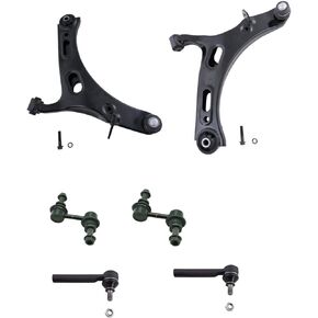 TRQ Control Arms Ball Joints Sway Links Tie Rods Steering & Suspension Kit 6pc Compatible with 2010-2014 Subaru Outback