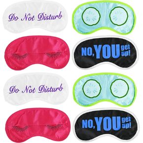 Set of 12 Sleeping Masks with Patterns - Best Sleeping Eye Cover for Travel, Naps, and Meditation - Blindfold with Strap for anyone! Great for Catching Up on Your Rest!