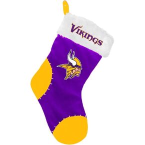 FOCO NFL Minnesota Vikings Team Logo Plush Holiday StockingTeam Logo Plush Holiday Stocking, Team Color, One Size