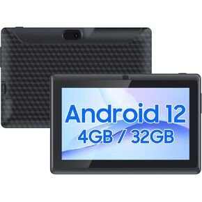 Tablet 7 inch Android 12.0 Tablets 4GB RAM 32GB Storage 512GB SD Expansion Tablets PC, Quad-core Processor 1280x800 IPS HD Touchscreen 2MP+5MP Dual Camera Tab, Support WiFi6 Bluetooth 3000 mAh Battery