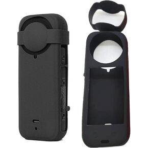 Silicone Case Compatible for Insta360 X4 Action Camera Accessories Kit Soft Rubber Protective Case with Lens Cover Guard (X4, Type1)