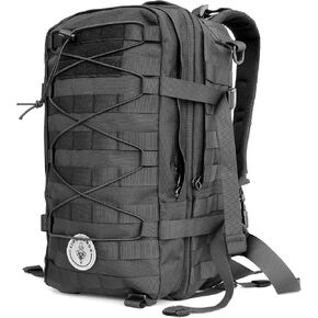 Waterproof Tactical Laptop Backpack, 45L, Rope Model (Black)
