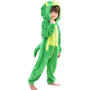 LOLANTA Boys' Girls' Bodysuits Costume Fleece Dinosaur Jumpsuit One-Piece Kids Holiday Halloween Birthday Gift