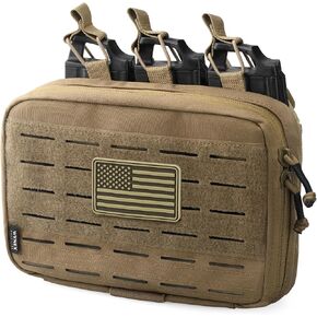 حقيبة WYNEX التكتيكية Molle Mag من تصميم القطع بالليزر، حقيبة مجلة تكتيكية ثلاثية لـ M4/M16 Mag، وحقائب أدوات إدارة Molle للوصول السريع، تتضمن حقيبة EMT الطبية المنظمة رقعة