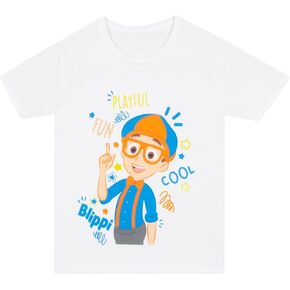 Blippi T-Shirt Kids Short Sleeve Tee for Boys or Girls