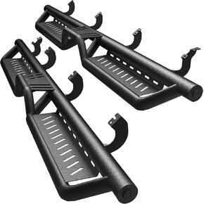 YITAMOTOR Running Boards Compatible with 2022-2024 Toyota Tundra CrewMax Cab, Black Powder Coated Nerf Bar, Two-Stair Side Steps