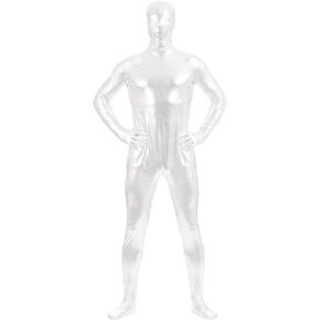 Men's and Women's Shiny Metallic Stretchy Spandex Full Bodysuit Cosplay Zentai Costume