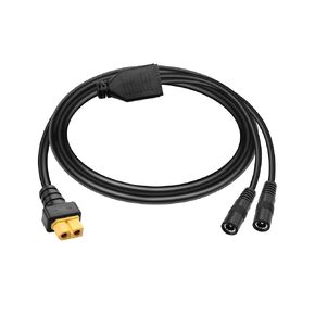 GINTOOYUN XT60 to DC5521 Y Splitter Adapter Cable XT60 Female Plug to Dual DC 5.5mm x 2.1mm Female Plug Power Cable for Lawnmowers,Drones,IP Cameras,etc(3.2FT) (xt60 to dc551)