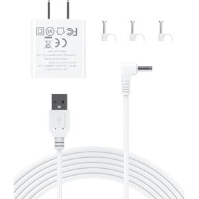 Power Cord for Ring Stick Up Cam, Plug in Adapter Charger,Compatible with Ring Stick Up Cam 2nd/3rd Gen Battery Continuous Charging Spotlight Camera Outdoor 26FT Long Cable
