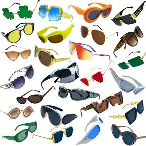 20 Pack Funny Fashion Sunglasses Novelty Crazy Party Sunglasses Costumes Sunglasses Photo Booth Accessories for Adult Man Women