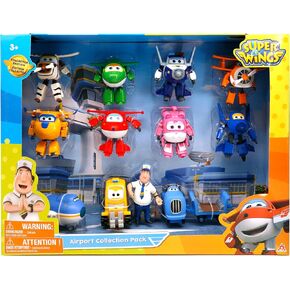 Super Wings - 5" Transforming Airport Airplane Toys Collection Playset Vehicle Action Figures | Plane to Bot | Fun Preschool Toy Plane for 3 4 5 Year Old Boys and Girls | Gifts for Birthday Kids