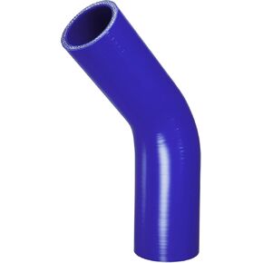 X AUTOHAUX 1 Pcs 51-60mm 2.01"-2.36" ID 120mm 4.72" Length 45 Degrees Blue Car Silicone Hose Coolant Hose Universal